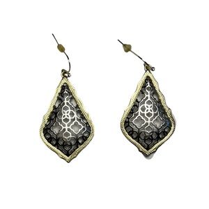Kendra Scott Addie Drop Gold & Gunmetal Earrings